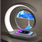 SandGlow Desk Lamp – USB 3D Hourglass Sand Art Night Light for Office & Room