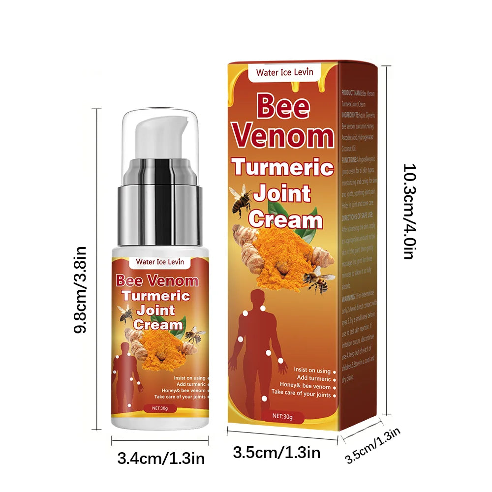 Bee Venom Turmeric Joint Cream – Honey, Glycerin & Vitamin C Daily Moisturizer (All Skin Types)