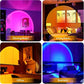 SunsetGlow Lamp – 16-Color LED Sunset Light with Earbuds & Remote Control