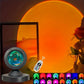 SunsetGlow Lamp – 16-Color LED Sunset Light with Earbuds & Remote Control