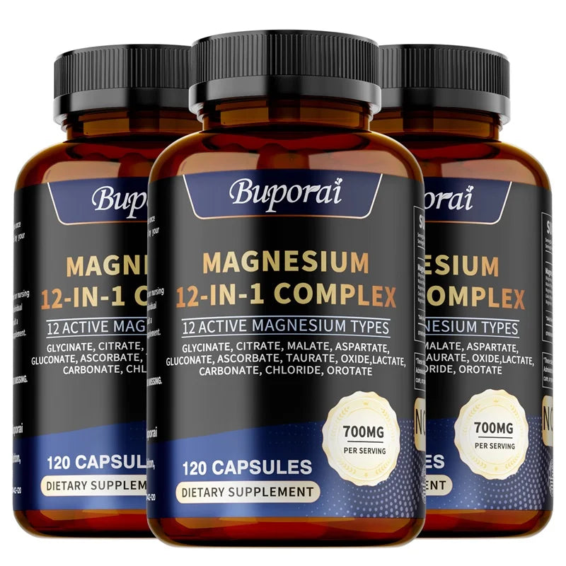 MagRelax Complex – Sleep, Muscle & Stress Relief Supplement (60 Capsules)