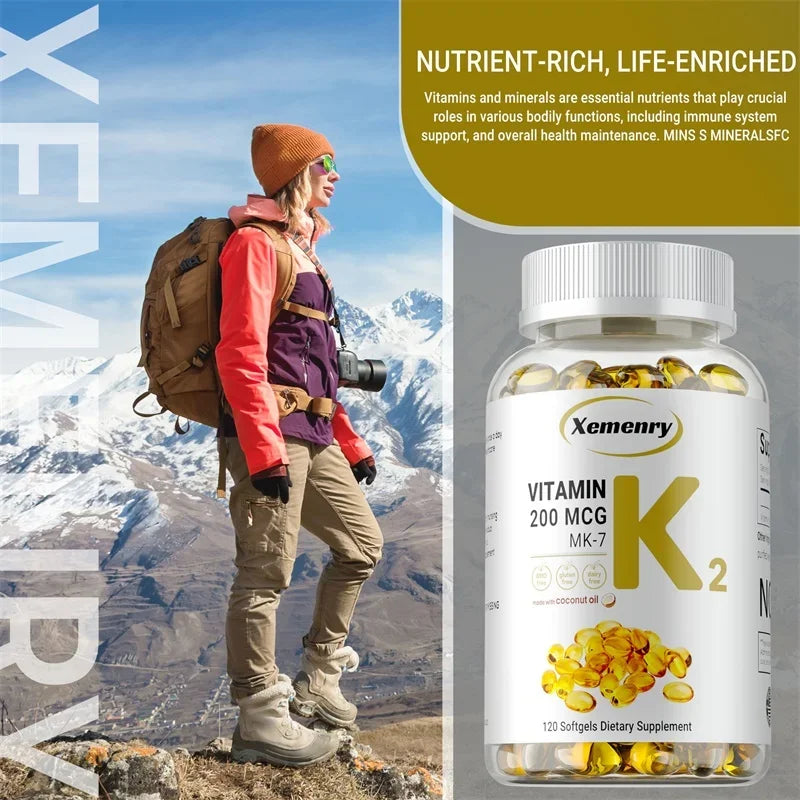 VitaK2 MK-7 – Bone, Heart & Immune Support Supplement (60 Capsules)