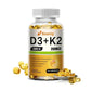 VitaD3+K2 – 5000IU Vitamin D3 & MK-7 Bone & Immune Support (60 Capsules)