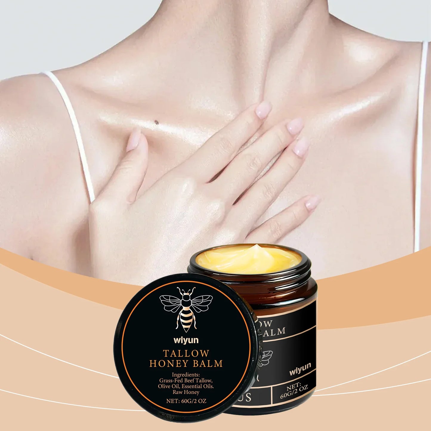 TallowGlow Balm – Honey & Tallow Hydrating Skin Cream (50ml)