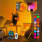 SunsetGlow Lamp – 16-Color LED Sunset Light with Earbuds & Remote Control