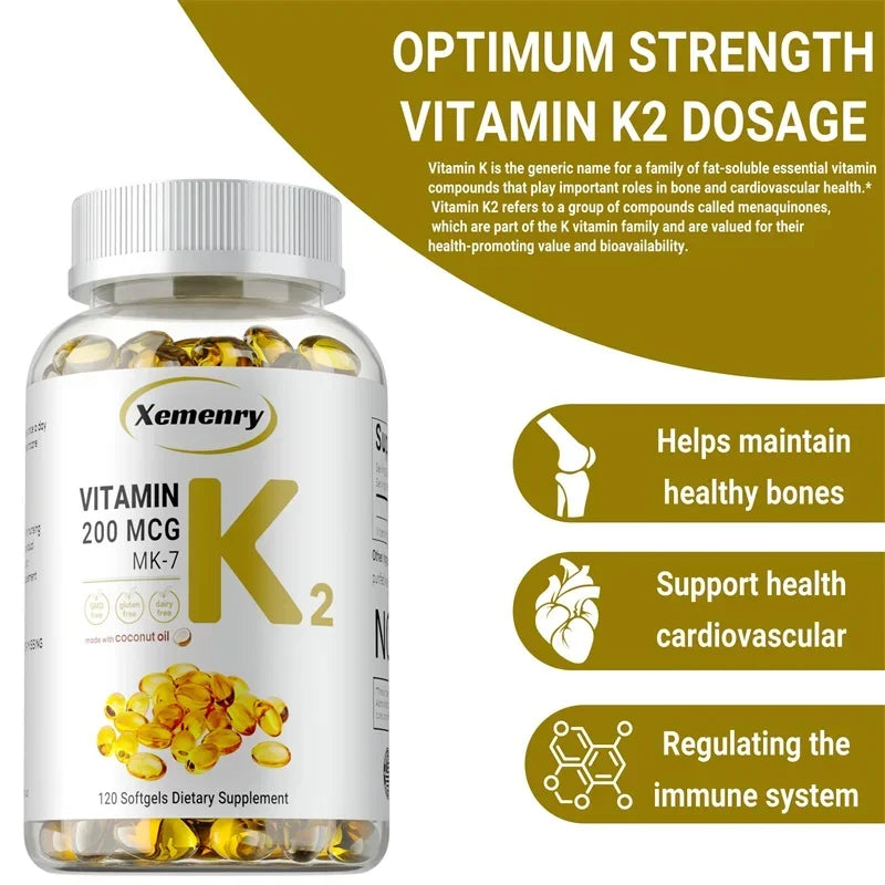 VitaK2 MK-7 – Bone, Heart & Immune Support Supplement (60 Capsules)