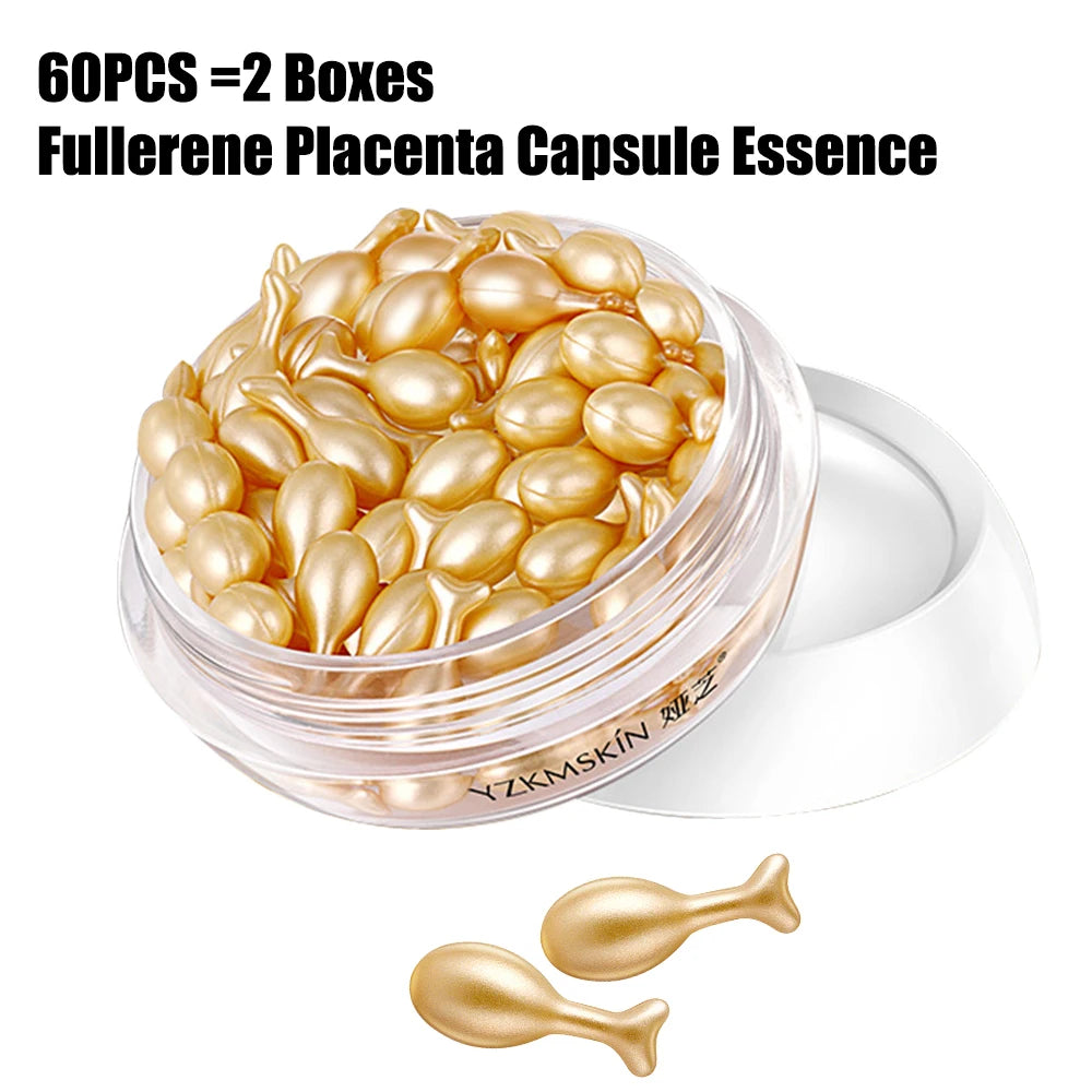 FullereneGlow Capsule Serum – Brightening & Firming Facial Essence (30/60 PCS)