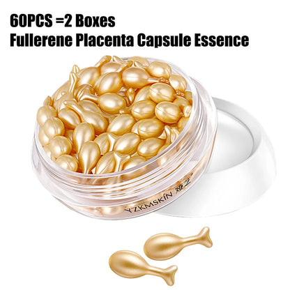 FullereneGlow Capsule Serum – Brightening & Firming Facial Essence (30/60 PCS)