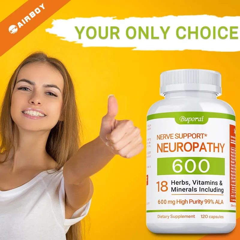 NeuroShield 600mg – Nervous System, Brain & Energy Support (60 Capsules)