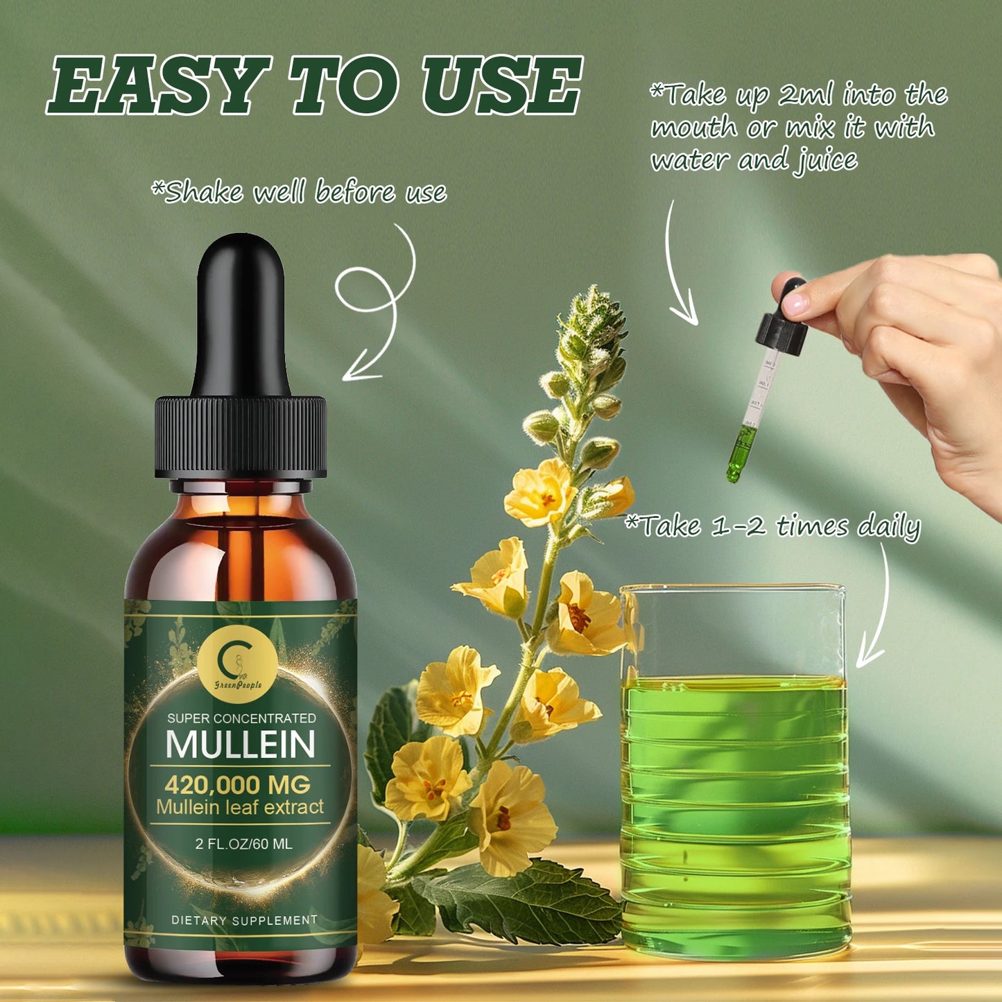 MulleinLung Drops – Lung Cleanse & Respiratory Support Extract (30ml)