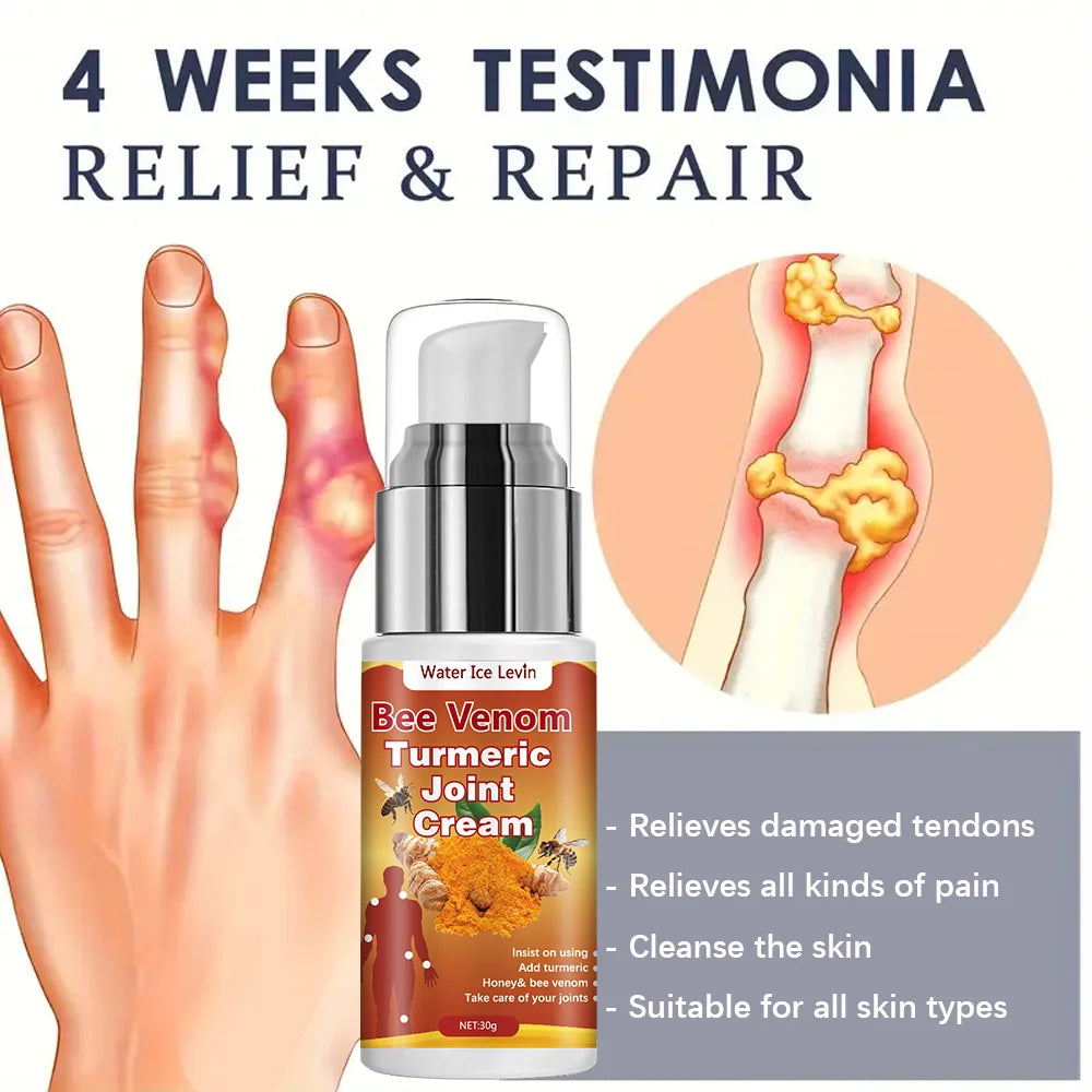 Bee Venom Turmeric Joint Cream – Honey, Glycerin & Vitamin C Daily Moisturizer (All Skin Types)