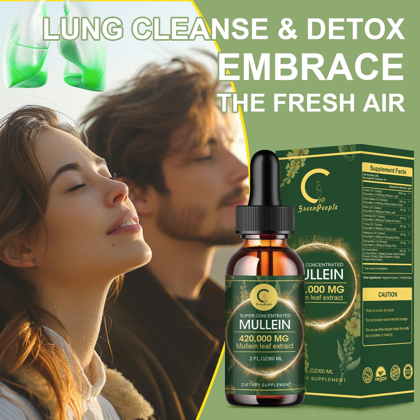 MulleinLung Drops – Lung Cleanse & Respiratory Support Extract (30ml)